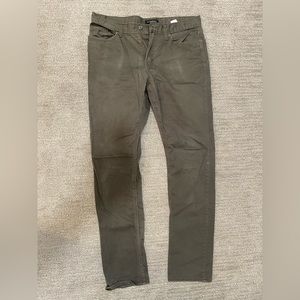 Banana Republic - Men's slim 5-pocket pants- Olive a green 
Size: 33x34
